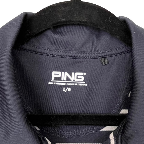 Ping Auburn University Navy Striped Polo Size Large - Picture 7 of 12